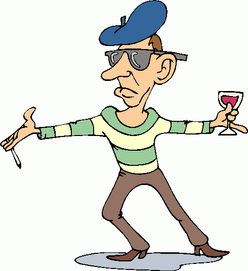 Frenchman With Wine 2 Clipart   Frenchman With Wine 2 Clip Art