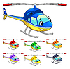 Funny Helicopter   Stock Vector Graphics
