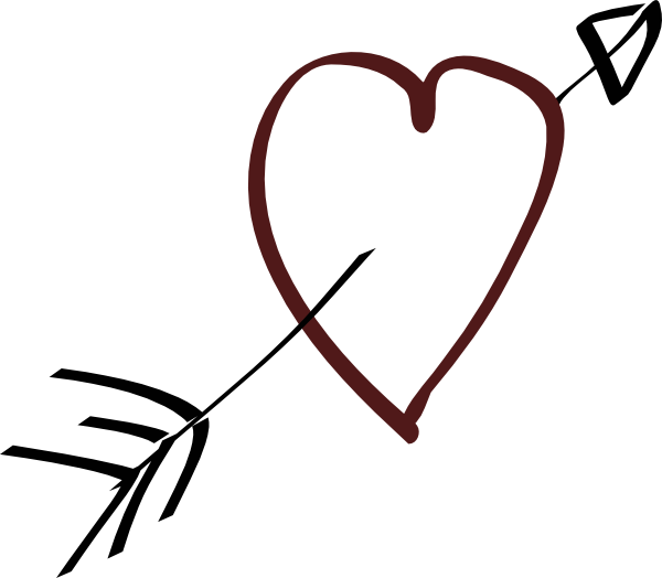 Heart With Arrow Clip Art At Clker Com   Vector Clip Art Online    