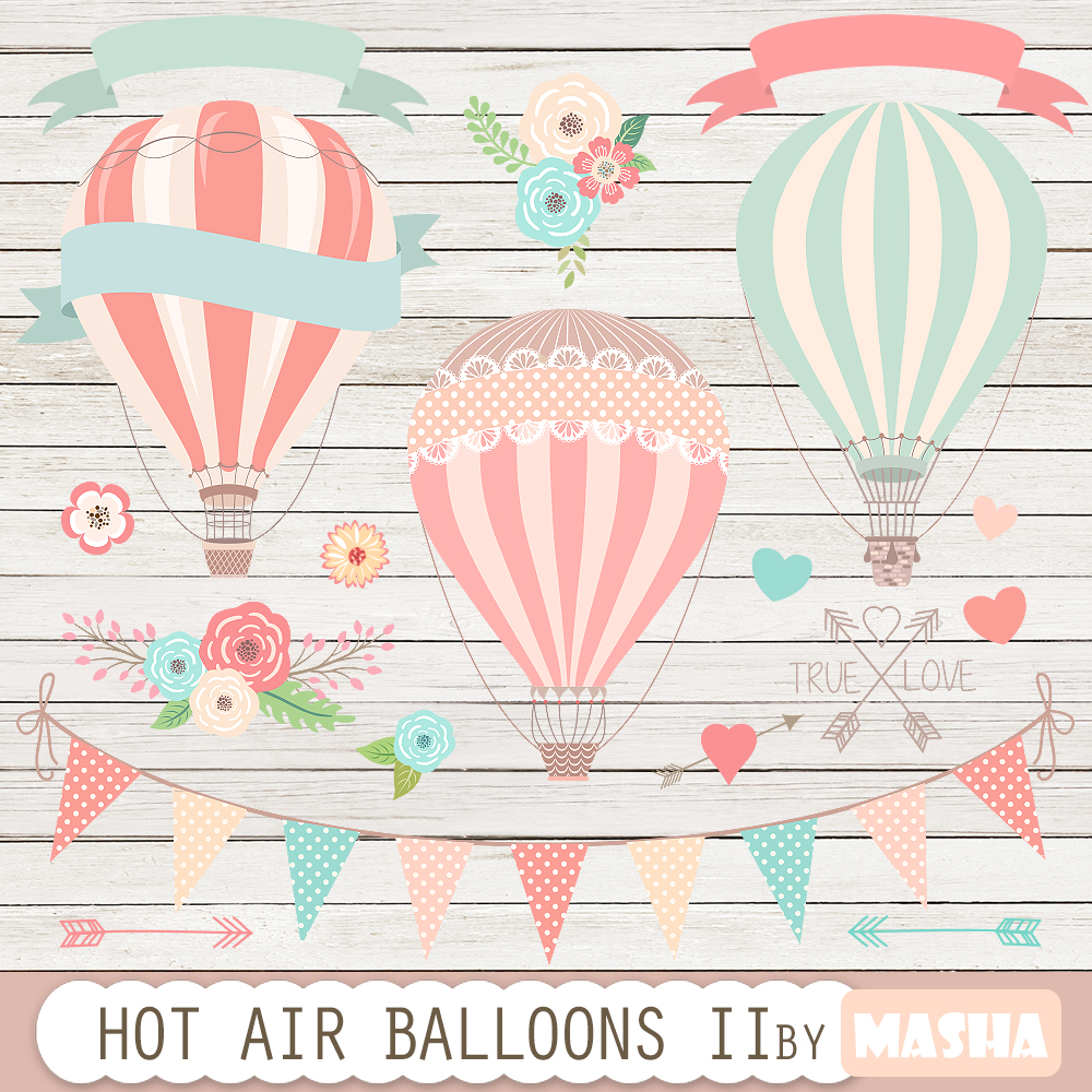 Hot Air Balloons Clip Art   Hot Air Balloon Clipart Ii  For