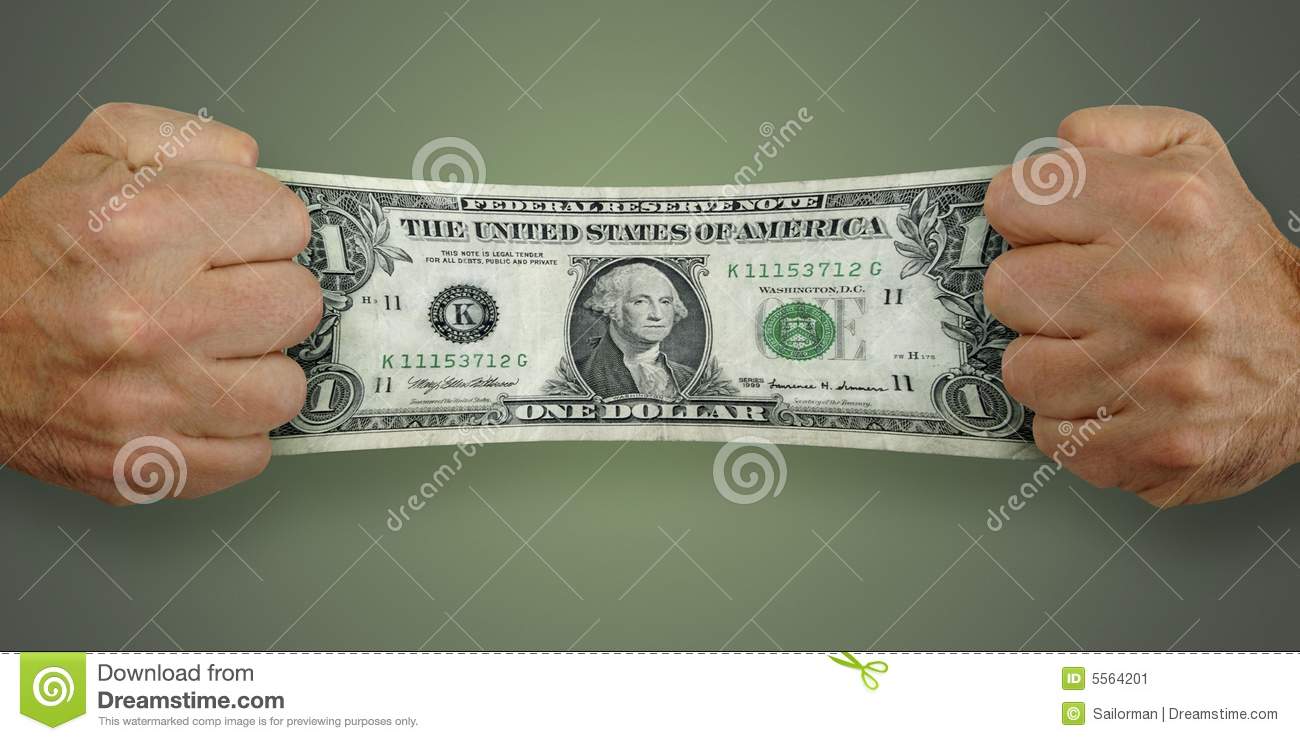 Man Stretches A  1 Dollar Bill Like Rubber