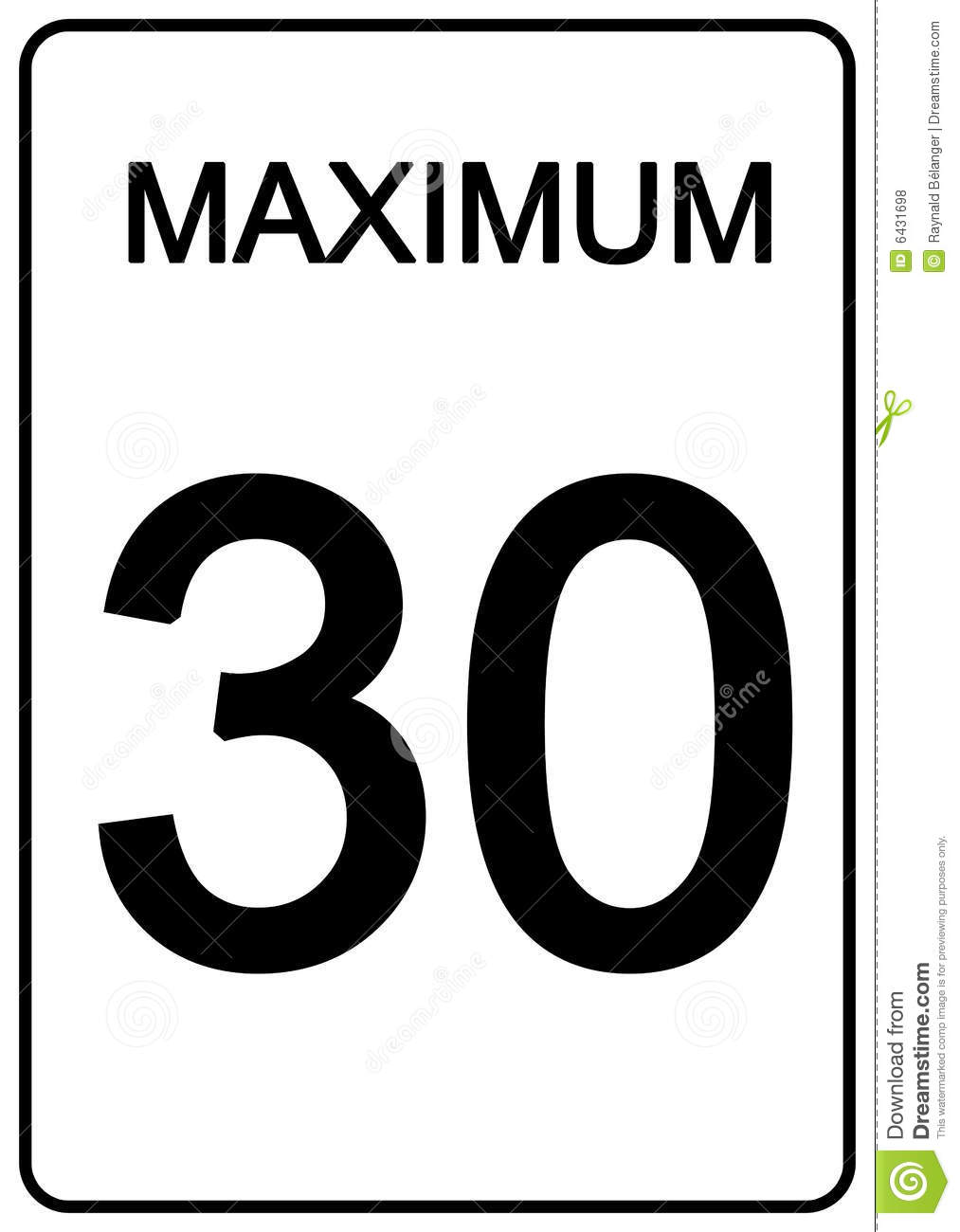 Maximun Speed Sign Royalty Free Stock Photos   Image  6431698