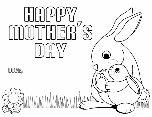 Mothers Day Coloring Book Pages