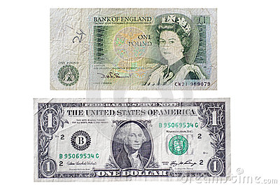 Paper Money Showing The  1 Note And  1 Dollar Bill Together