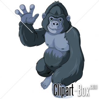Related Gorilla Say Hello Cliparts