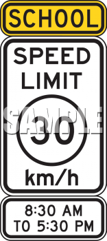 School Clipart Picture Of A School Speed Limit Of 30 Sign