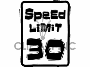 Sign Signs Street Speed Limit Mph 30 Speed Limit 30 Gif Clip Art Signs