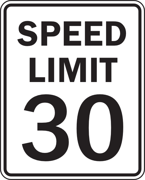 Speed Limit 30 Clip Art At Clker Com   Vector Clip Art Online Royalty