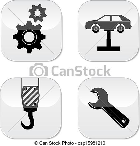 Vector   Car Service Repair Icon   Stock Illustration Royalty Free
