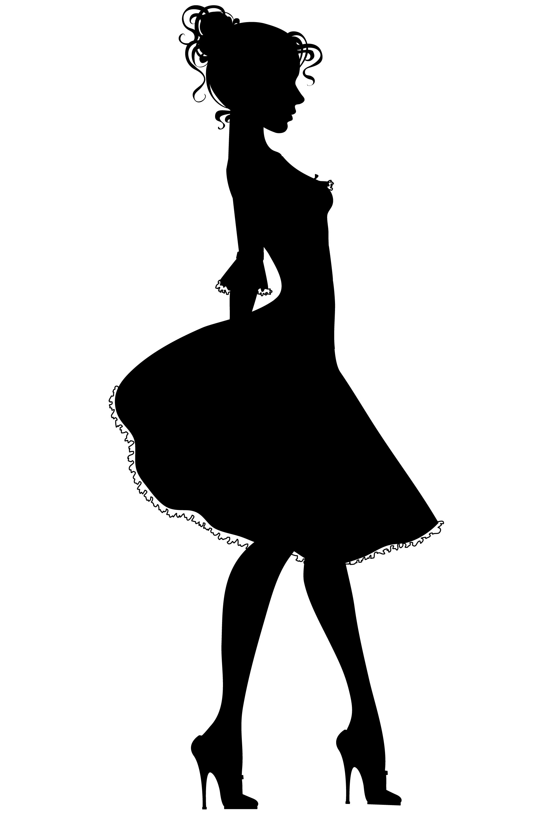 Women Dress Wallpaper 1900x2800 Women Dress Silhouette High Heels