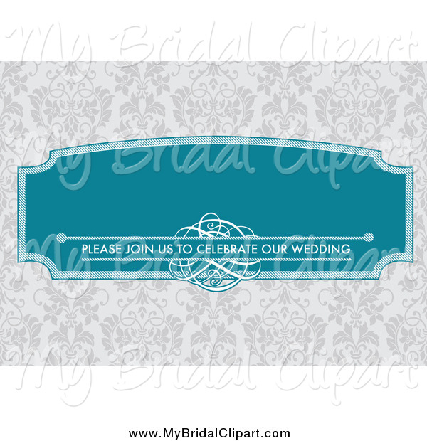 Bridal Clipart Of A Turquoise Please Join Us To Celebrate Our Wedding