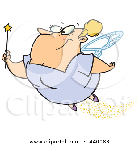 Cartoon Fairy Godmother Flying
