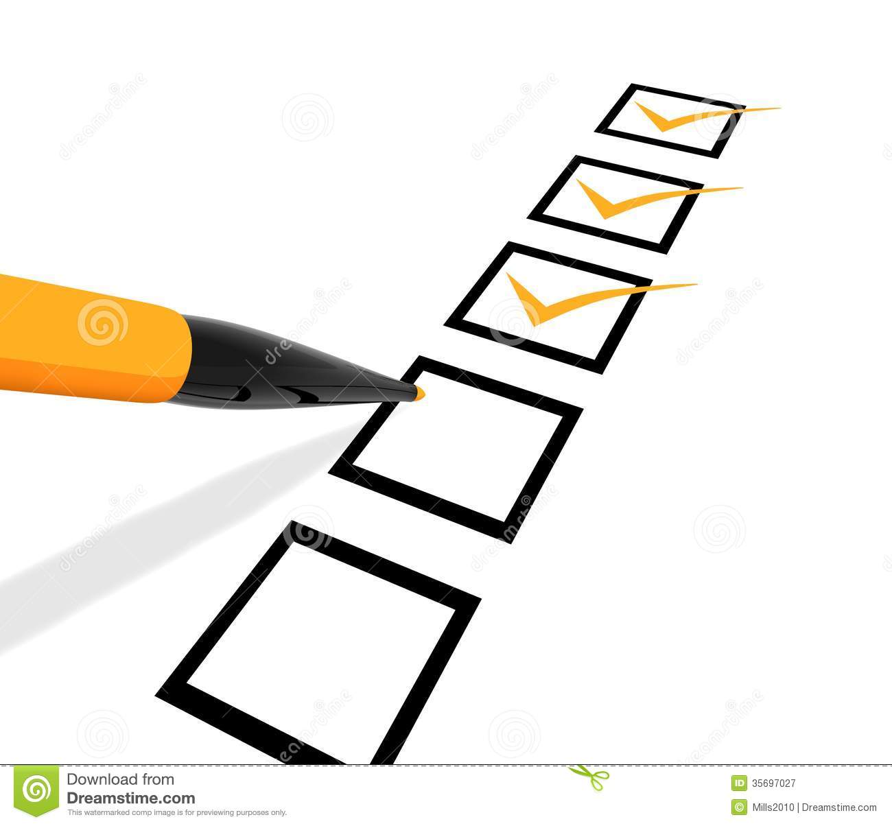 Checklist Royalty Free Stock Photography   Image  35697027