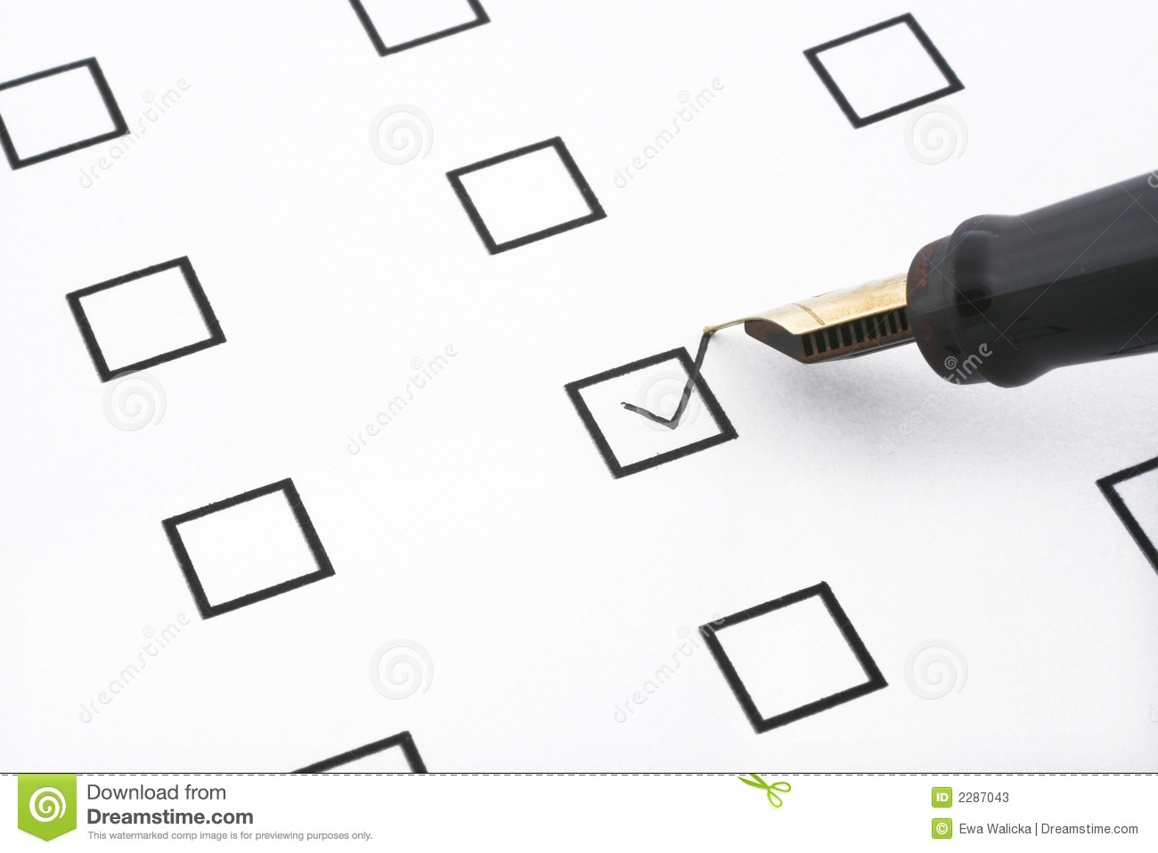 Checklist With One Box Ticked And A Pen 
