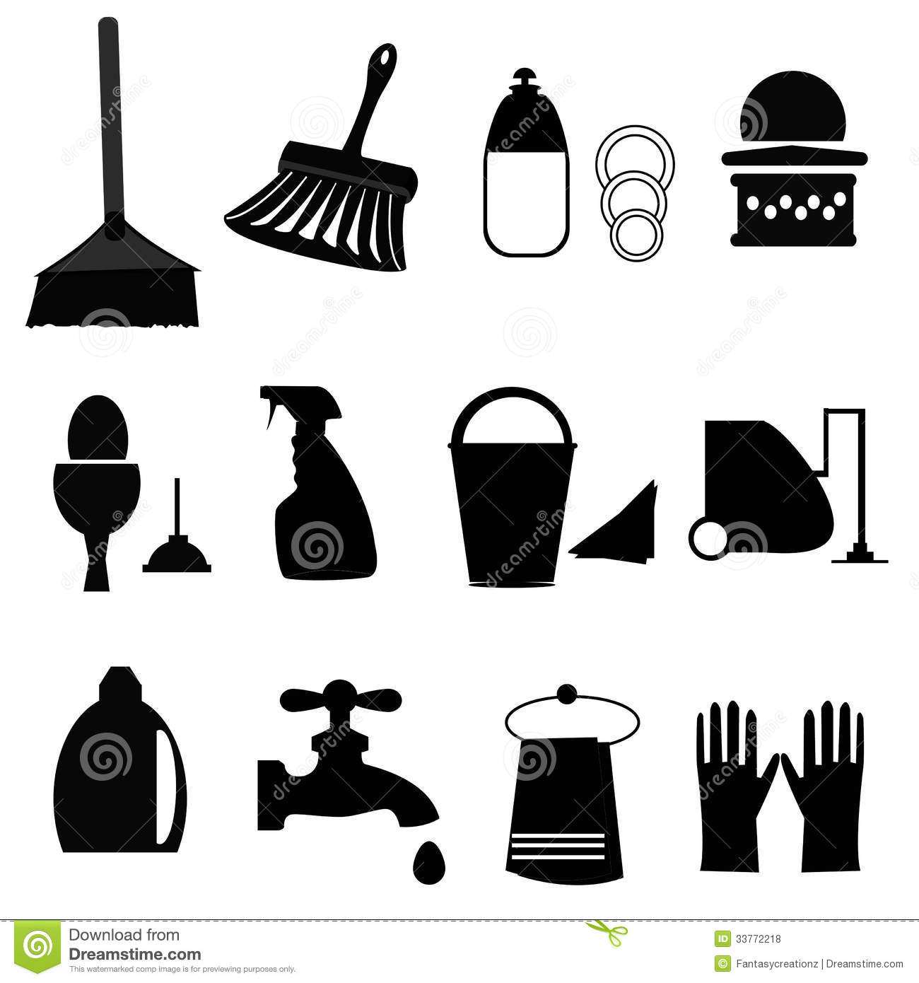 Cleaning Services Clipart House Cleaning Service Black