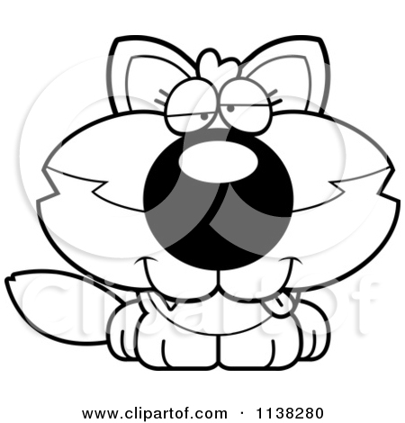 Clipart Wolf Reading A Book On A Boulder   Royalty Free Vector