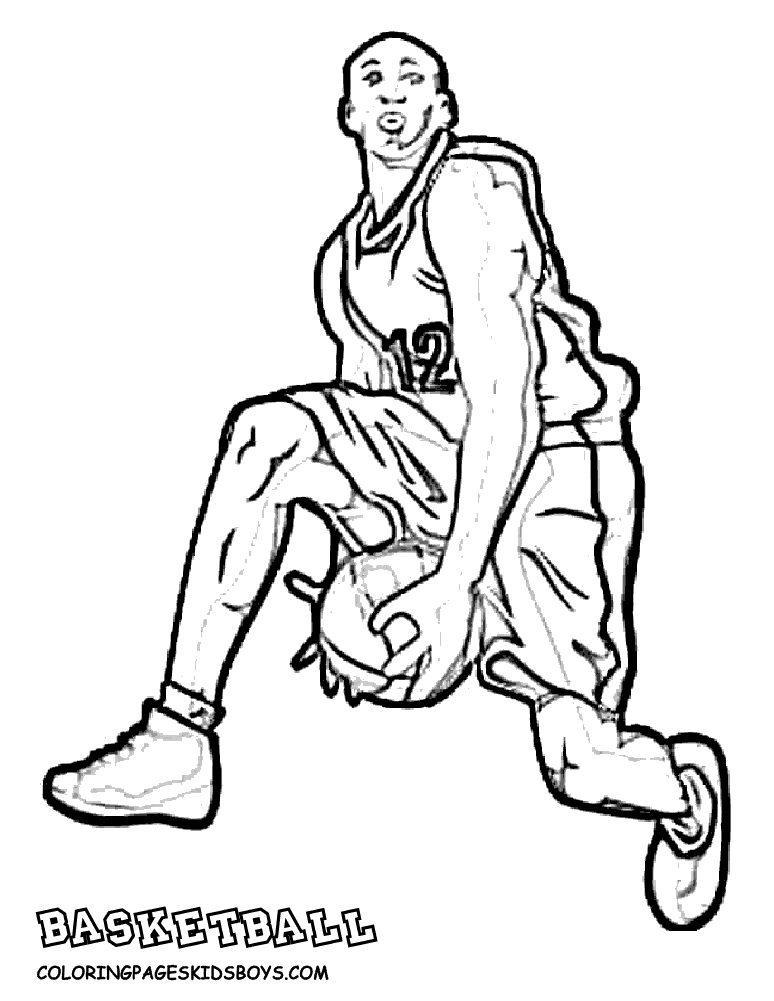 Coloring Pages Basketball Players For Kids   Free Coloring Pages