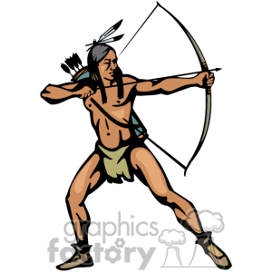 Indian Indians Native Americans Western Navajo Hunter Hunting Bow And