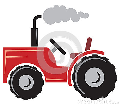 Red Tractor Clipart Red Tractor Agricultural Icon