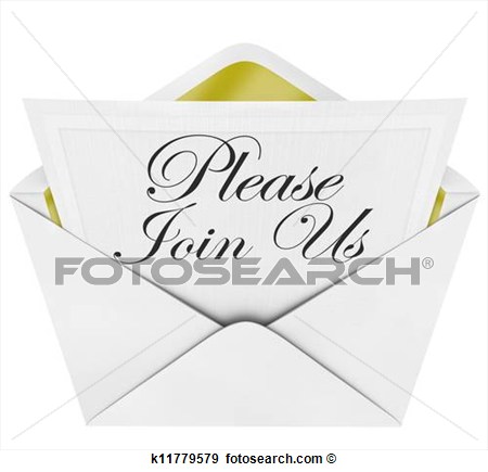 Stock Photograph Of Please Join Us Official Invitation Envelope Note
