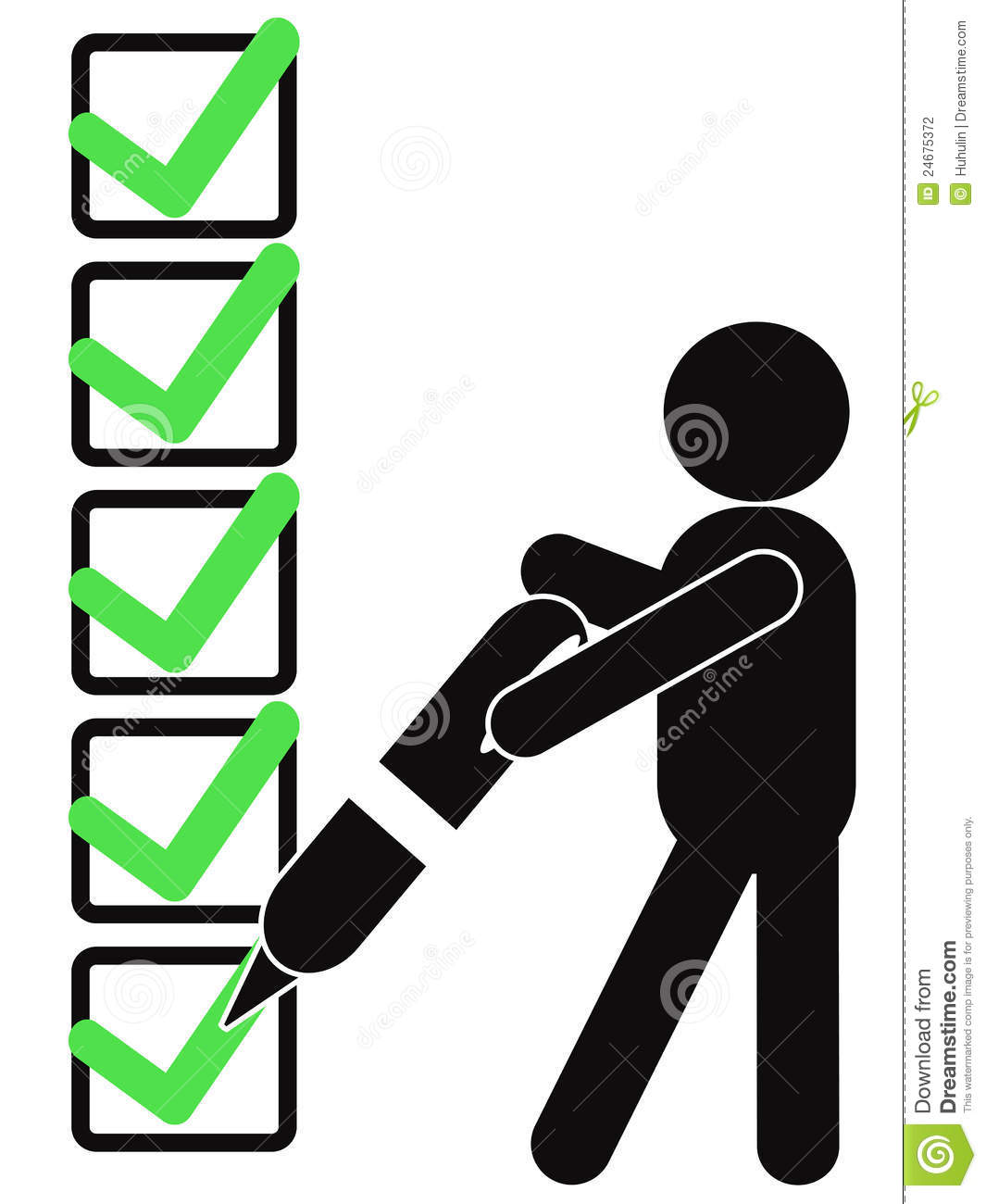 Symbol People With Checklist Stock Photography   Image  24675372