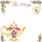 Tea Party Clip Art Eps Images  906 Tea Party Clipart Vector