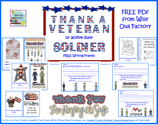 The Lesson Cloud  Thank A Veteran Or Soldier Free Printable Pages