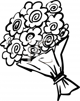 Wedding Bouquet Clipart Black And White Royalty Free Weddings Clipar