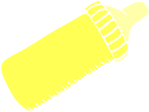 Baby Bottle Yellow Clip Art At Clker Com   Vector Clip Art Online    
