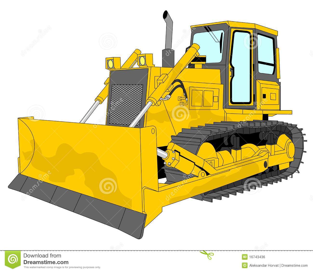 Bulldozer Illustration Royalty Free Stock Image   Image  16743436