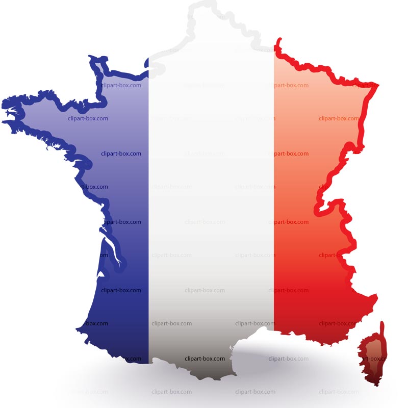 Clipart France Map Flag   Royalty Free Vector Design