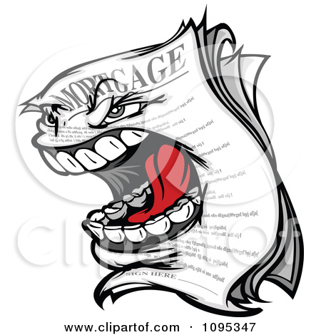 Clipart Screaming Mortgage Character   Royalty Free Vector