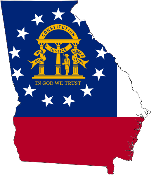 Description Flag Map Of Georgia  U S  State  Svg