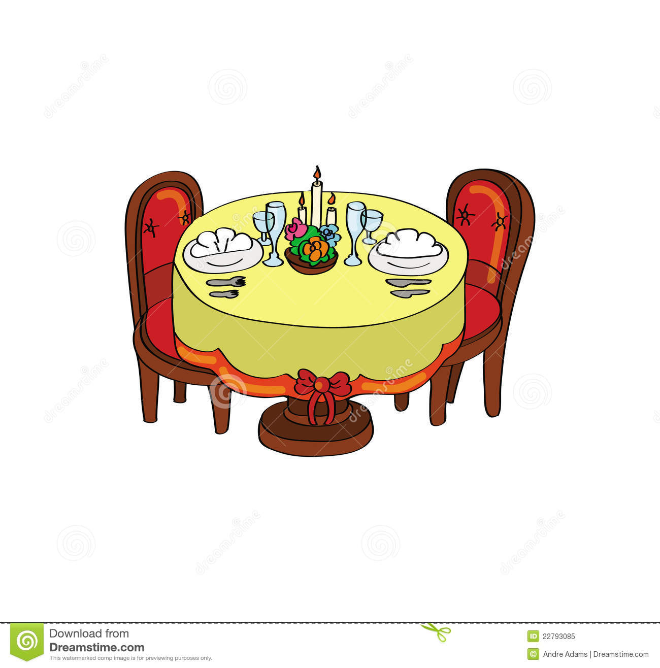 Dinner Table Romantic Royalty Free Stock Photo   Image  22793085