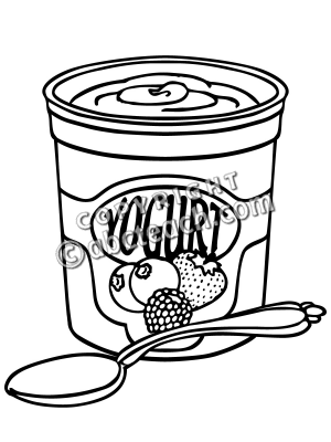 Food Illustration Clip Art Black And White Yogurt Member Site