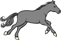 Free Horse Clipart Graphics  Unicorn Pegasus Arabian Mule Donkey