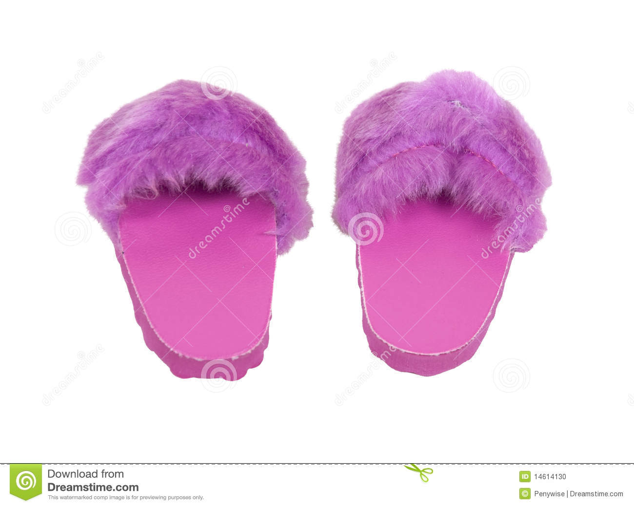 Fuzzy Pink Slippers Ready To Wear At Home When Relaxing In Luxury    