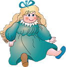 Girl With A Baby Doll Free Clipart