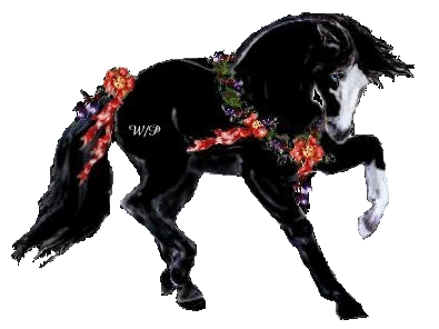 Horse Graphic Transparent Black Christmas Horse Right