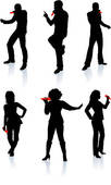 Jazz Singer Clip Art Singers Silhouette Collection