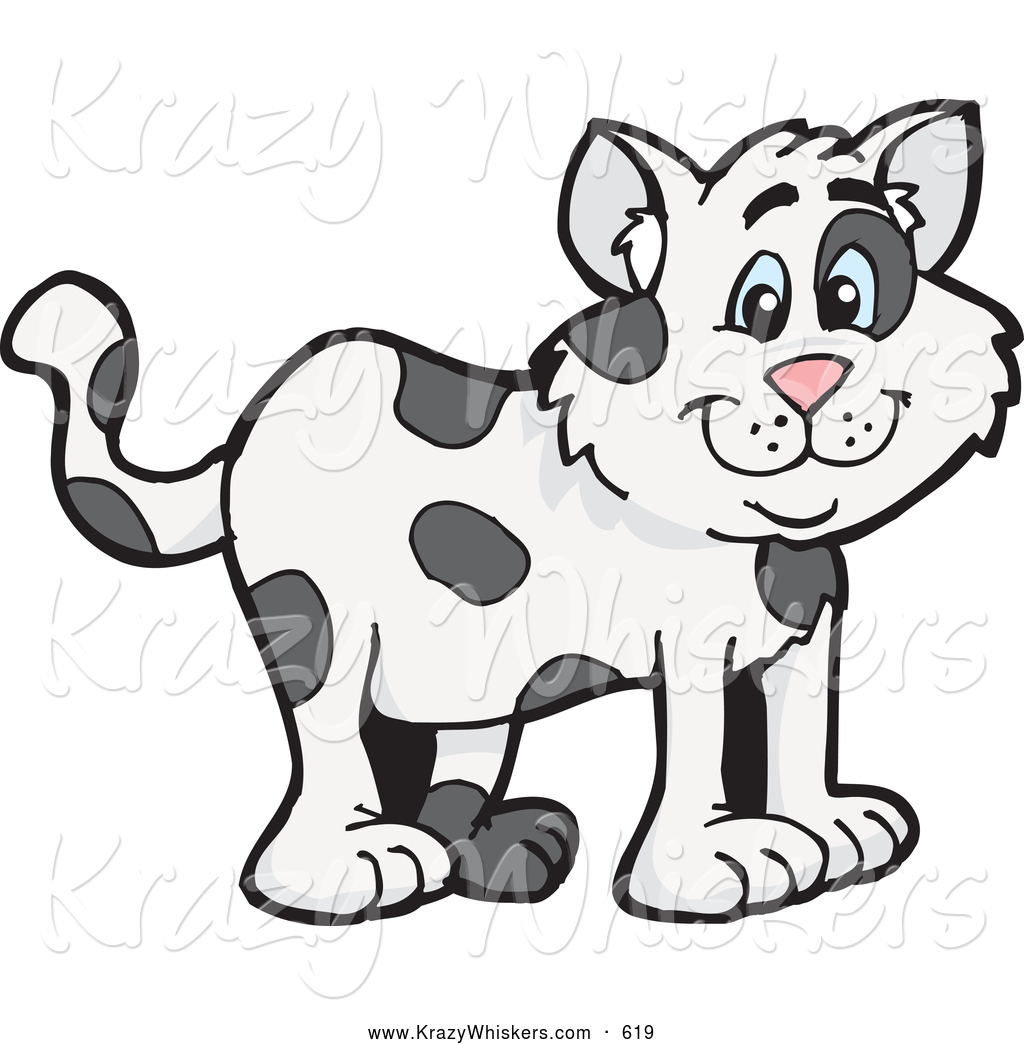 Larger Preview  Critter Clipart Of A Spotted Cat By Dennis Holmes