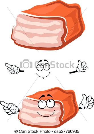 Meat Loaf Cartoon Character With Roasted Crust And Pointing Gesture    