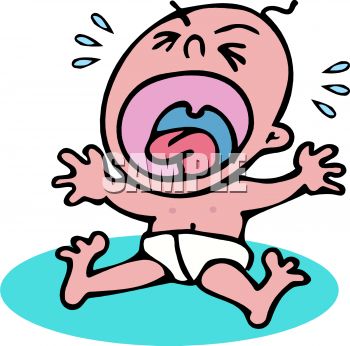 Royalty Free Clipart Image  Screaming Infant