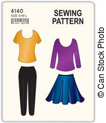 Sewing Pattern Tops Pants Skirt   Fashion Sewing Pattern