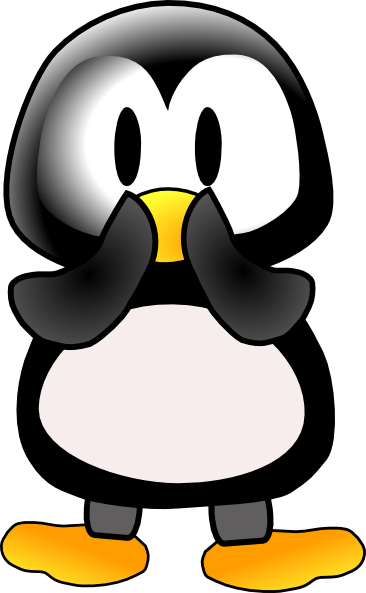 Shy Penguin Clip Art At Clker Com   Vector Clip Art Online Royalty