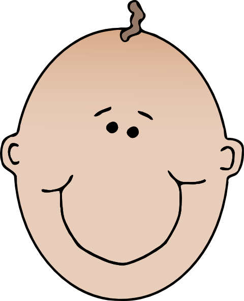 Cartoon Baby Boy Face Clip Art
