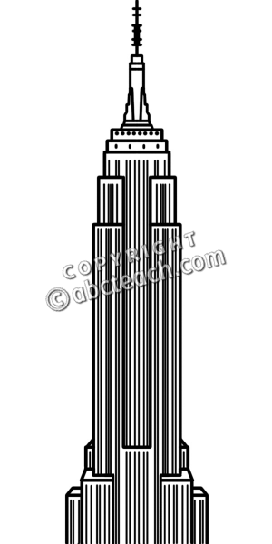 Clip Art  Empire State Building B W   Preview 1