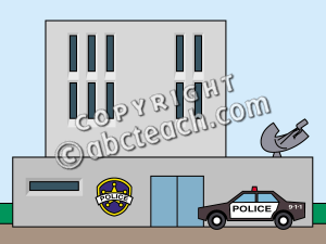 Clipart Police Station Clip Art  Buildings  Police