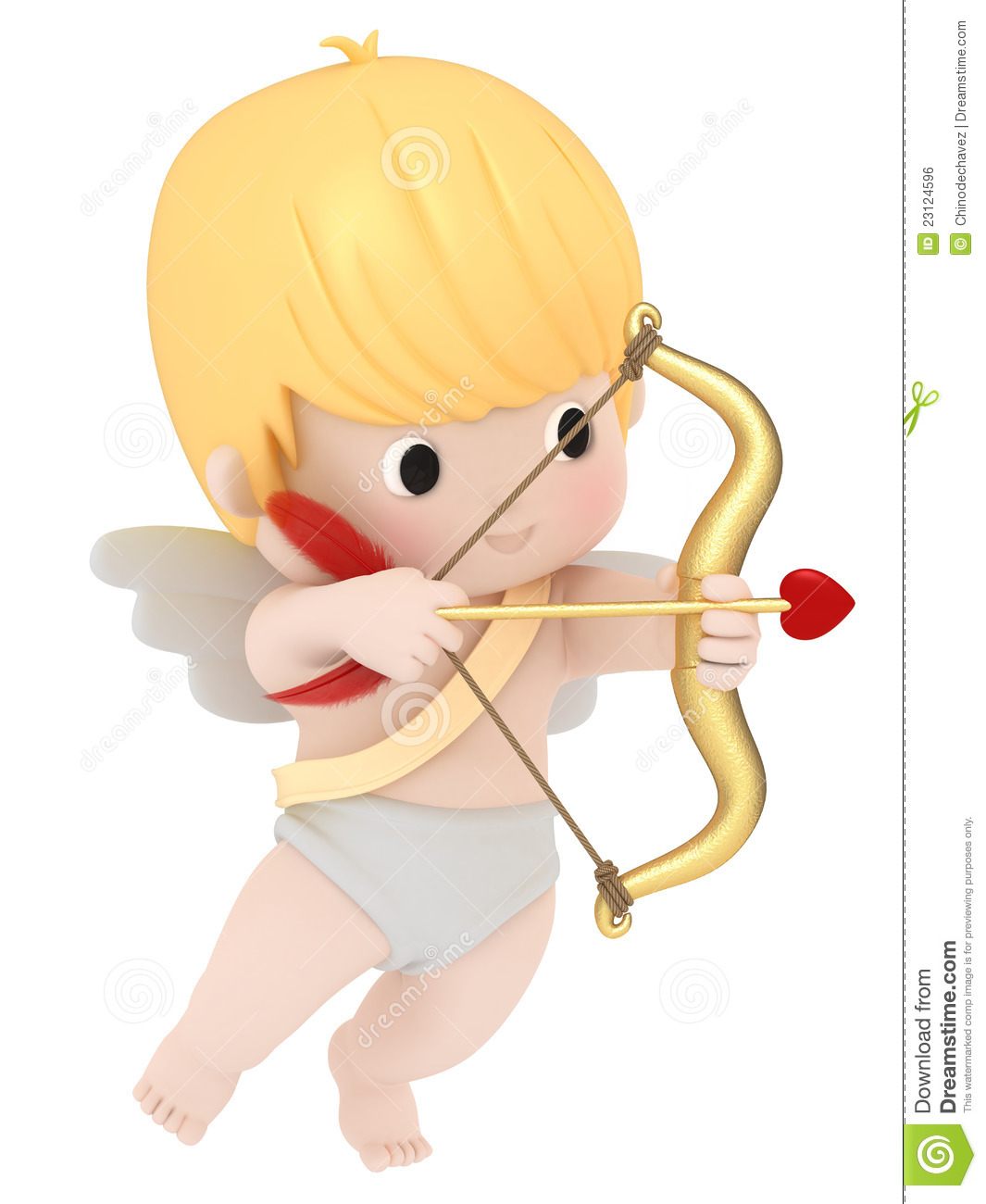 Cupid With Bow And Arrow Royalty Free Stock Image   Image  23124596