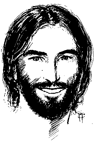 Face Of Jesus Smiling   Click To Enlarge